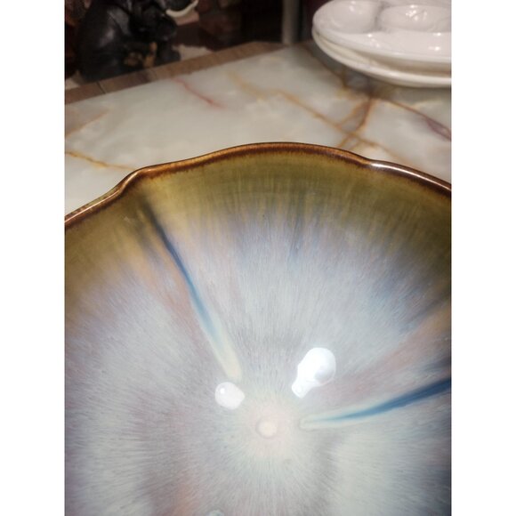 Bill Campbell Handcrafted Signed Ceramic Bowl Studio Art Brown Glazed Bowl - Picture 2 of 16